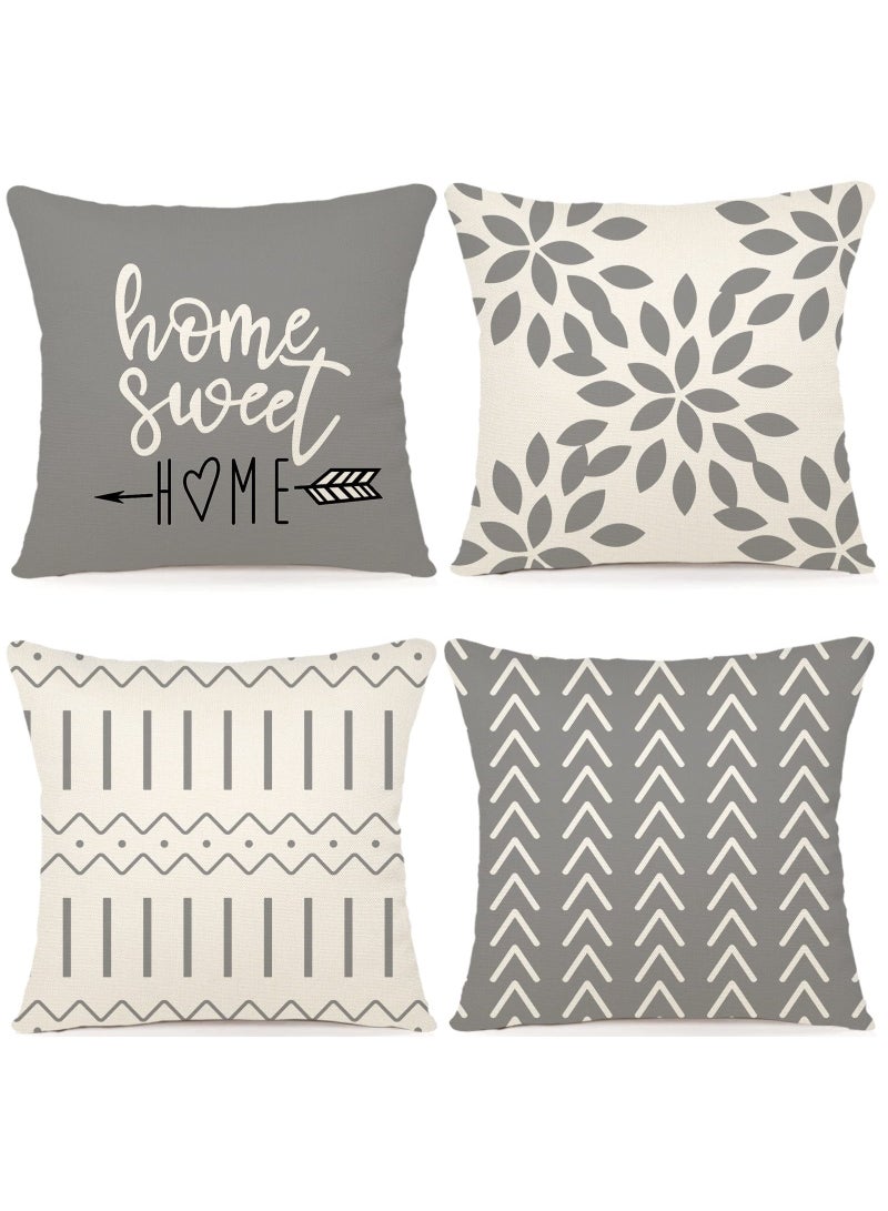 دايتويز أغطية وسائد، غطاء وسادة للأريكة الحديثة، غطاء وسادة من نسيج الكتان المزخرف للاستخدام الخارجي لسيارة الأريكة والسرير - Image 1